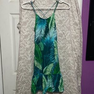 Crazy 8 palm leaves all over dress, MEDIUM 7-8